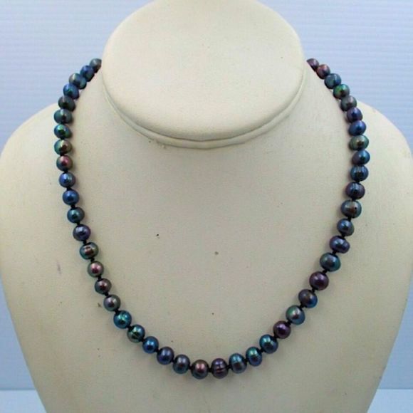 VINTAGE Cultured Peacock Pearls 14k Gold Clasp - Picture 6 of 6